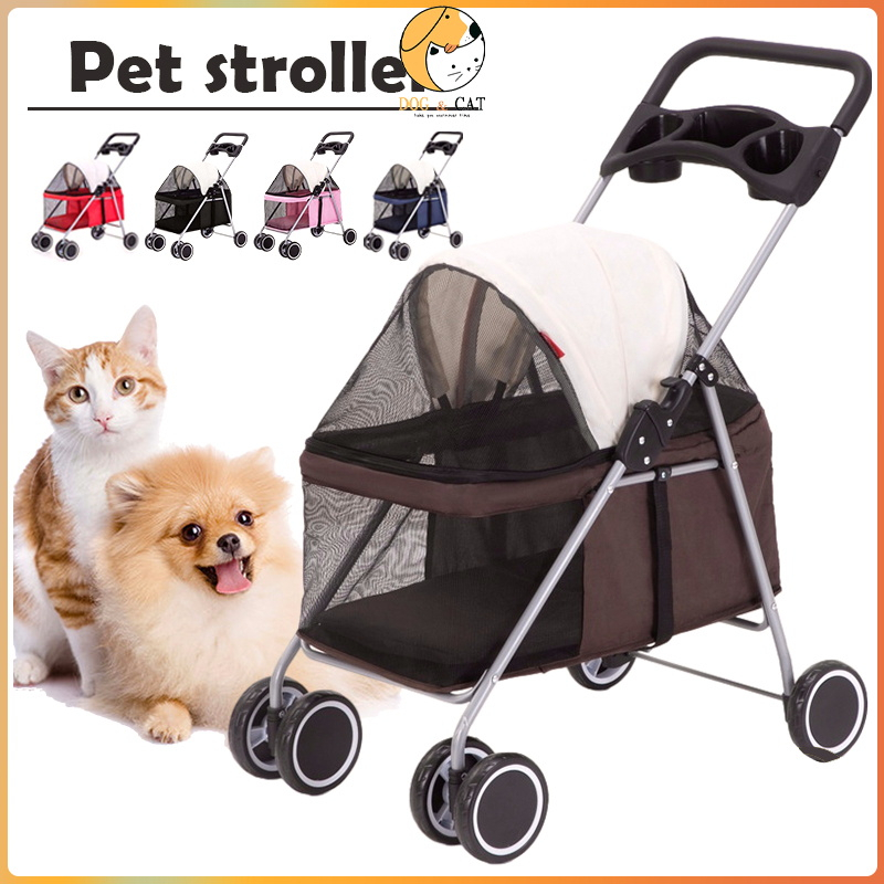 Pet Trolley Foldable Trolley Pets Stroller Puppy Stroller Cat Stroller