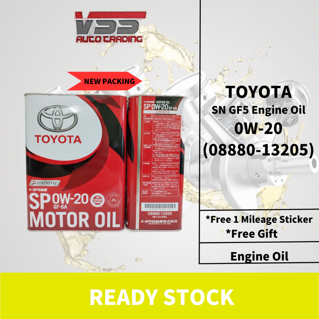 Toyota 0W-20 0W20 Synthetic SP GF-6A Engine Oil 4L - Imported from ...