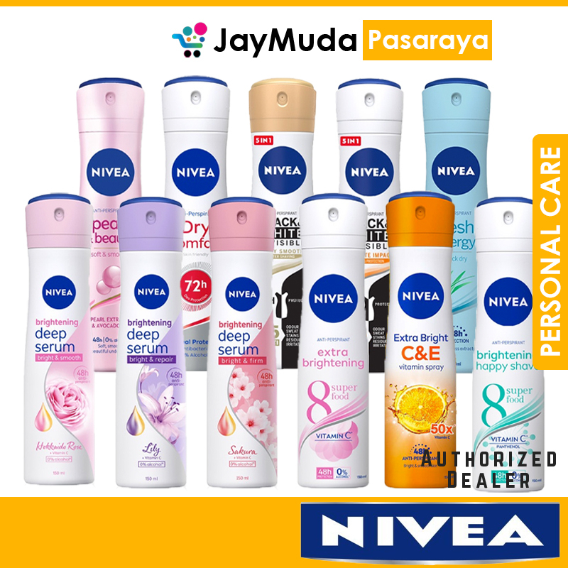 Nivea Deodorant Body Spray 150ml 48h Protection Dryness Power Extra Dry Quick Dry Vitamin Spray