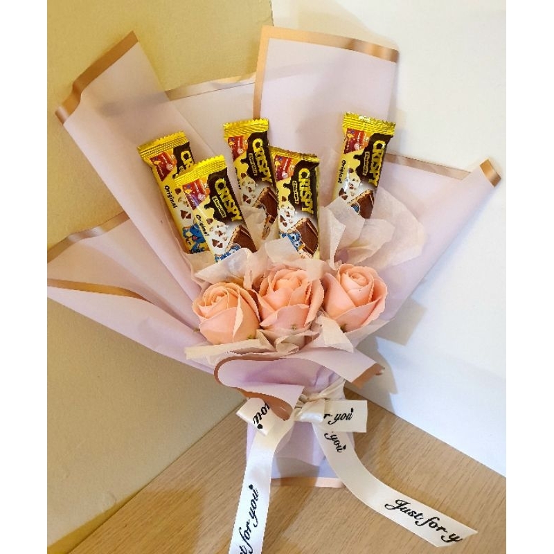 Bouquet birthday chocolate gift box hadiah hari jadi soap rose flower