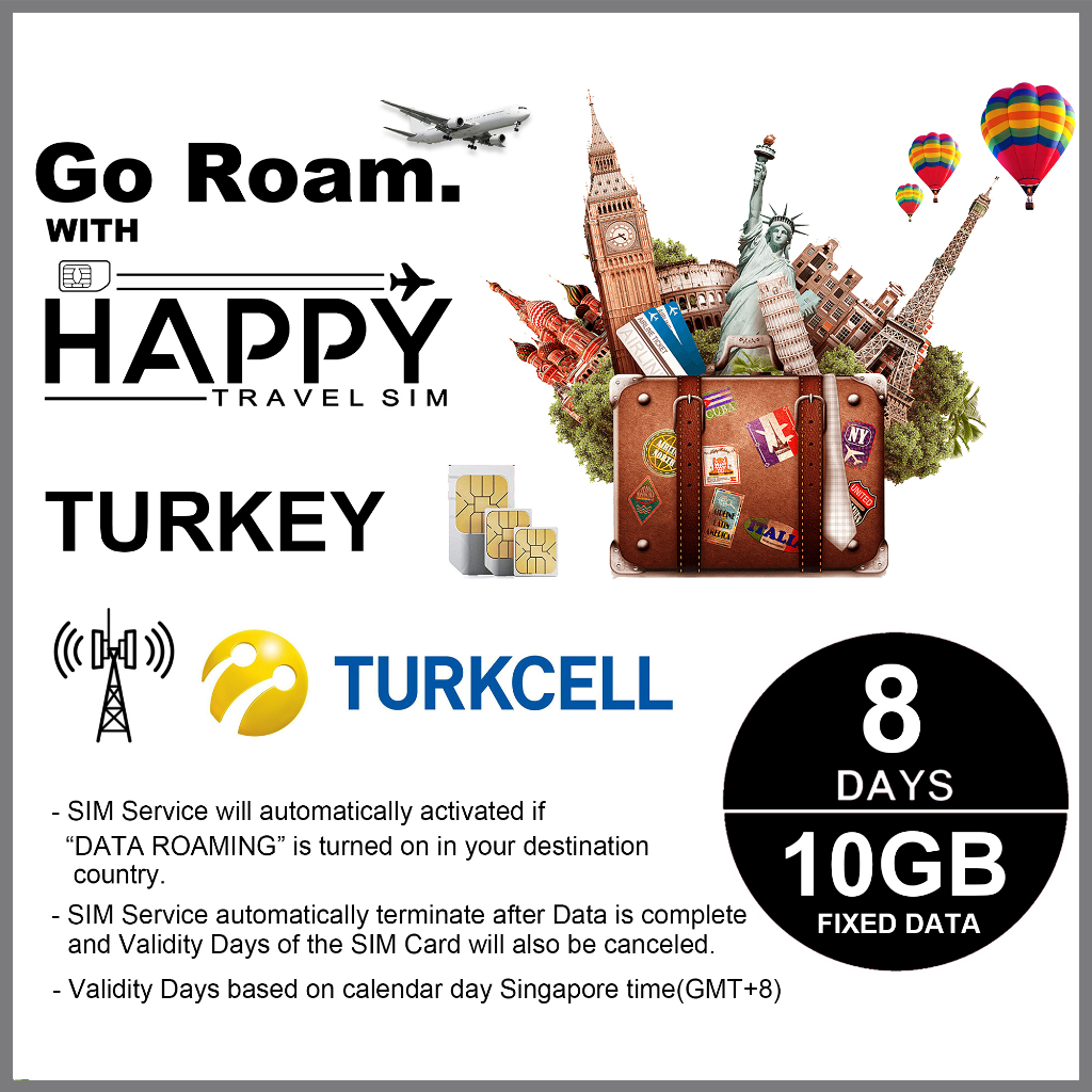 Turkey Data SIM Card, Turkey Data Roaming SIM Card Shopee Malaysia