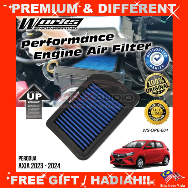 Car Air Filter PERODUA AXIA NEW 2023 - 2024 WORKS ENGINEERING ...