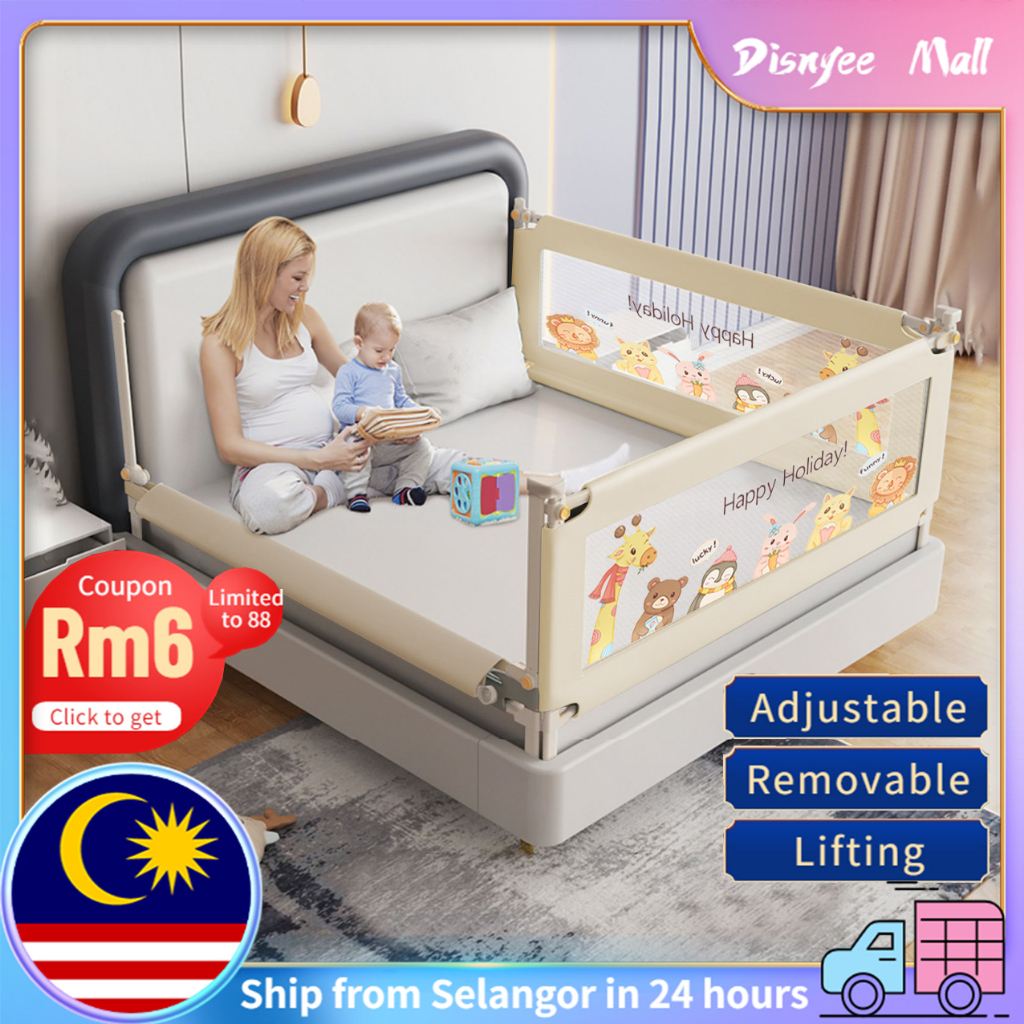 Playpen Baby Bed Fence Antifall Baby Bafety Bed Rail Adjustable Height