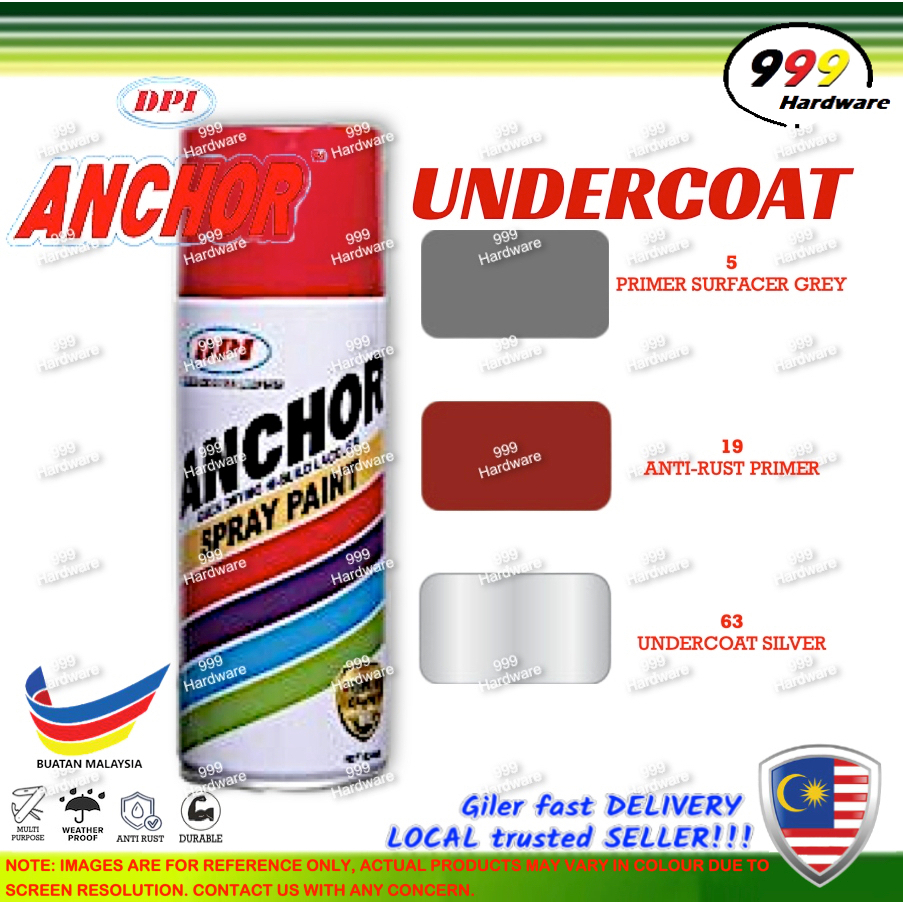 999 anchor undercoat colour spray paint 400ml / dpi aerosol anchor