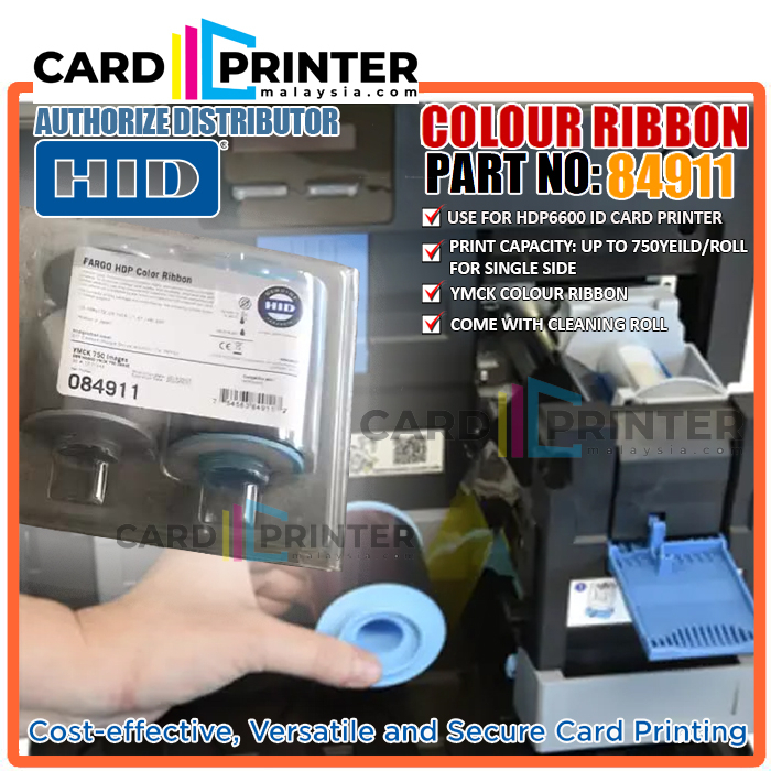 YMCK HID FARGO HDP6600 PRINTER CARD ID COLOUR RIBBON CARTRIDGE INK ...