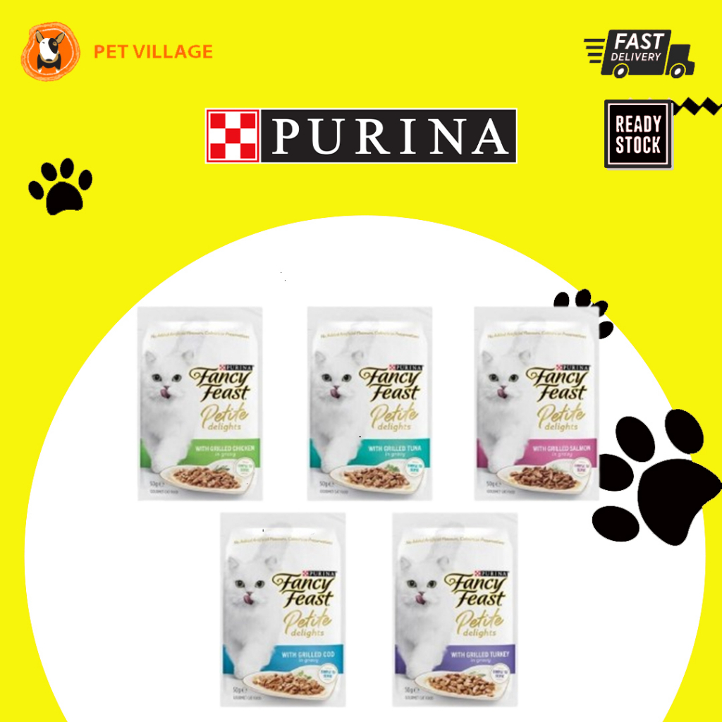 PURINA Fancy Feast Petite Delights/Inspirations Cat Wet Pouch Food For ...