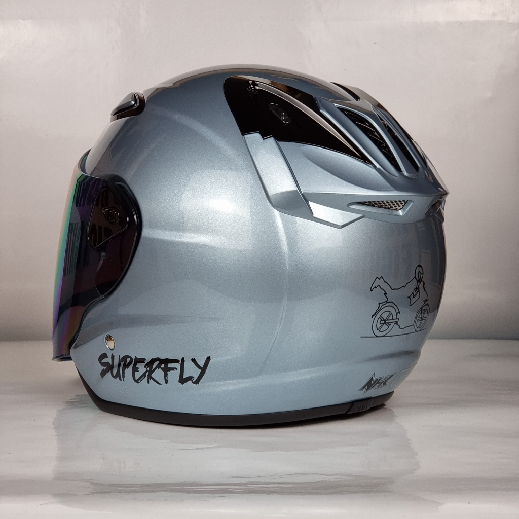 NHK Helmet X SUPERFLY R6 v2 Solid (Zephyr White Glossy) | Shopee Malaysia