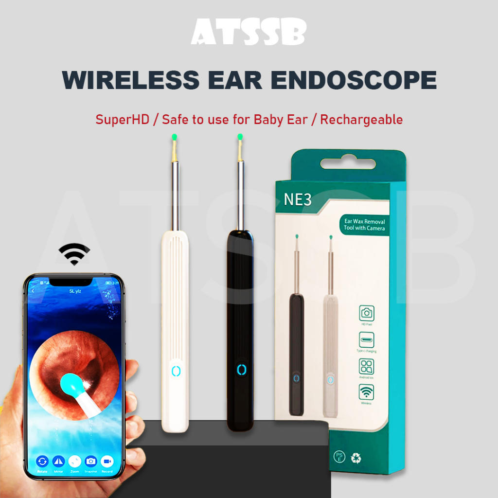 ATSSB NE3 Ear Cleaner High Precision Ear Wax Removal Tool Camera LED ...