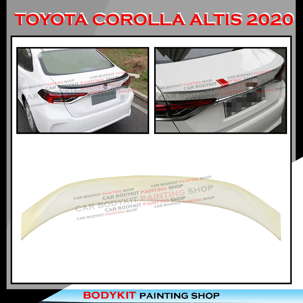 TOYOTA COROLLA ALTIS 2022 REAR TRUNK SPOILER LIP -MATERIAL ABS BODYKIT ...