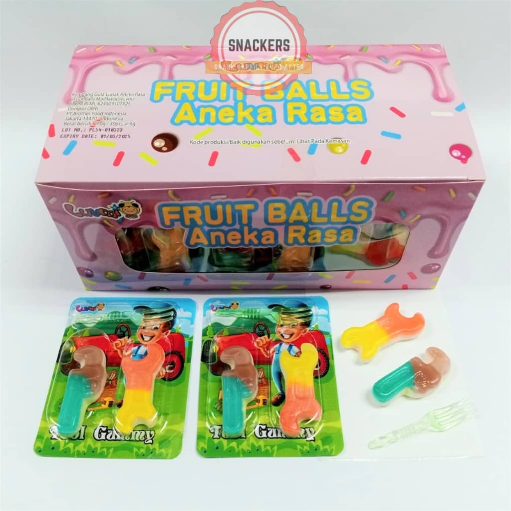 🔥READY STOCK🔥 Luvmi 30Pcs Gummy Fruit Balls Aneka Rasa Tool / Paint