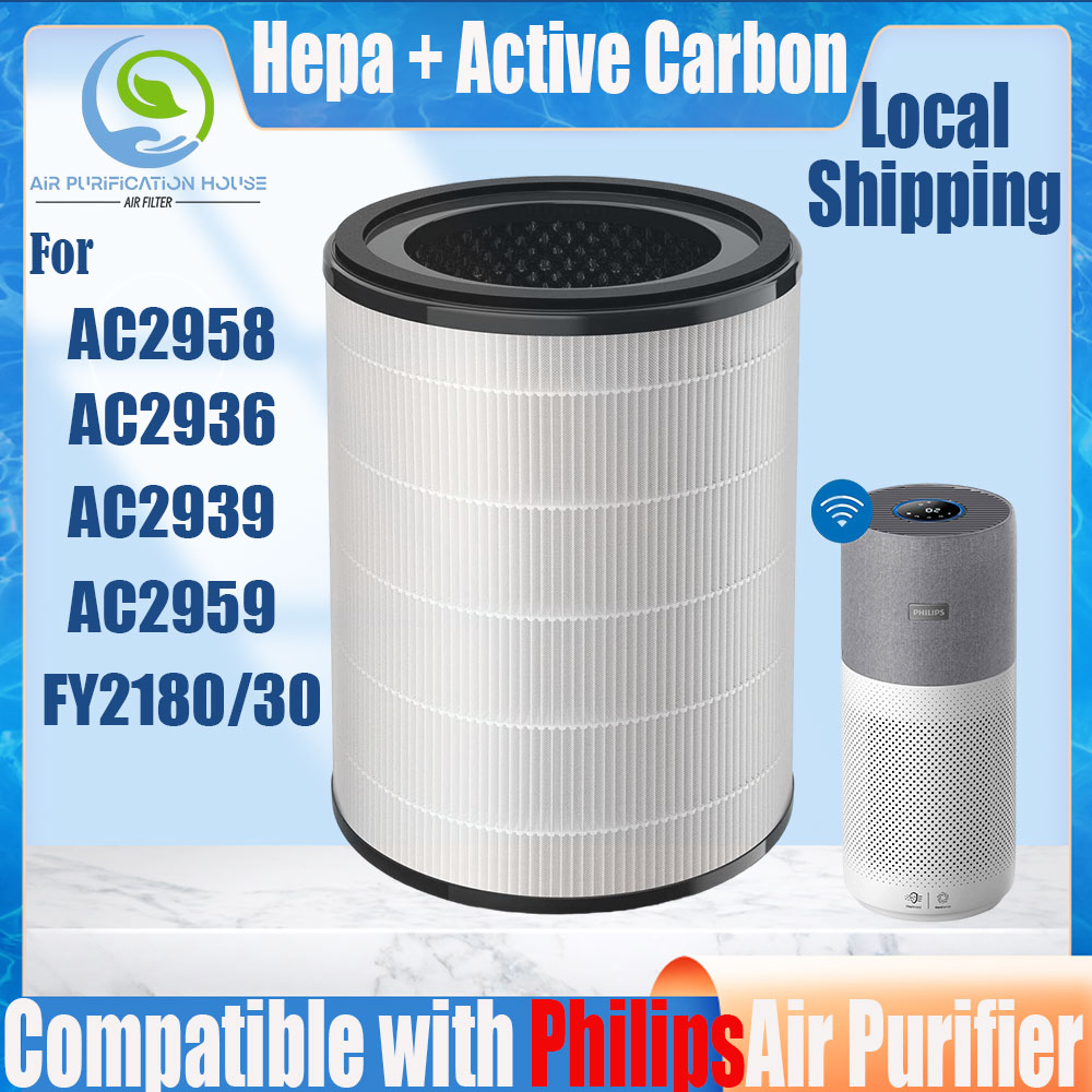 Filtre Rechange PUREBURG Pour Philips AC2936/33 - Charbon + HEPA H13