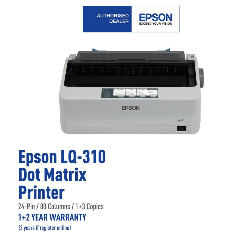 EPSON LQ-310/LQ310 Dot Matrix Printer (Include Epson Original Ribbon ...