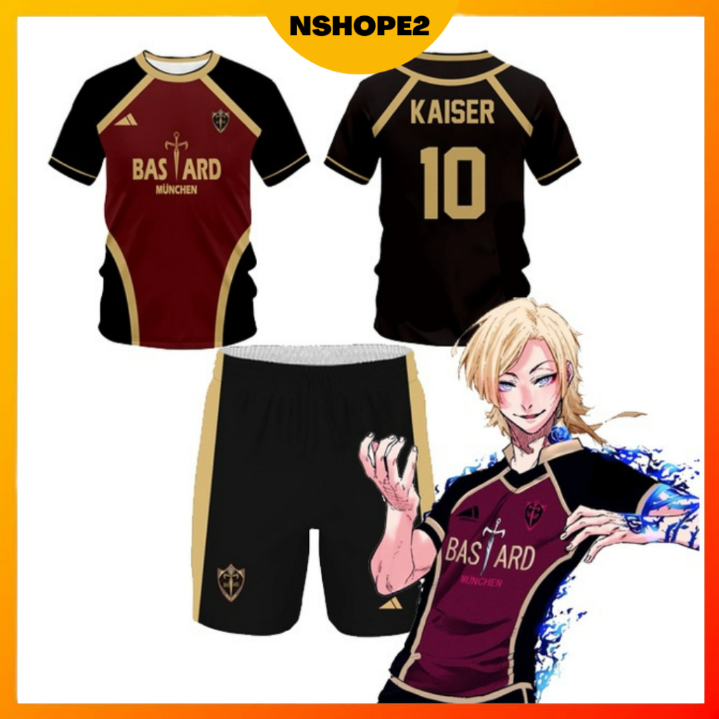 Jersey Anime Bastard Munchen Blue lock Shopee Malaysia
