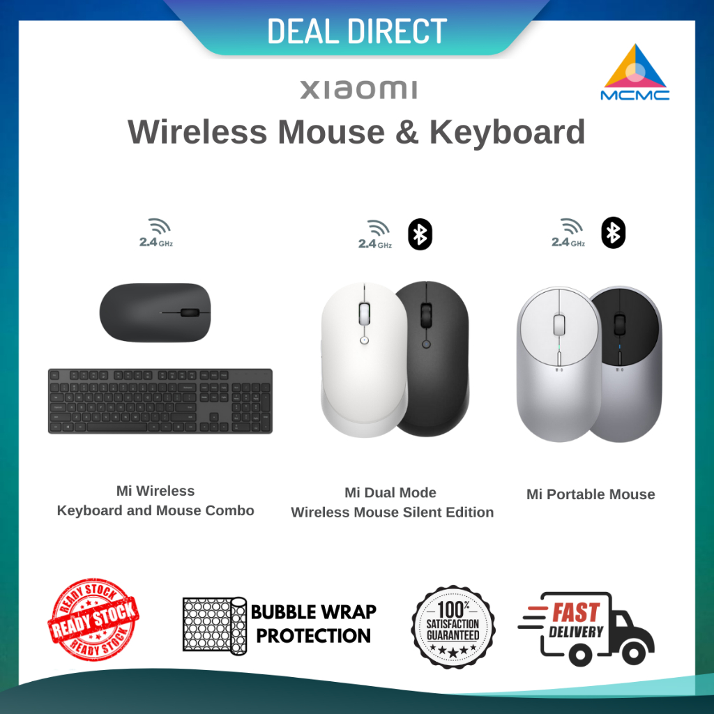 Xiaomi Mi Wireless Keyboard and Mouse Combo / Dual Mode Silent / Mi ...