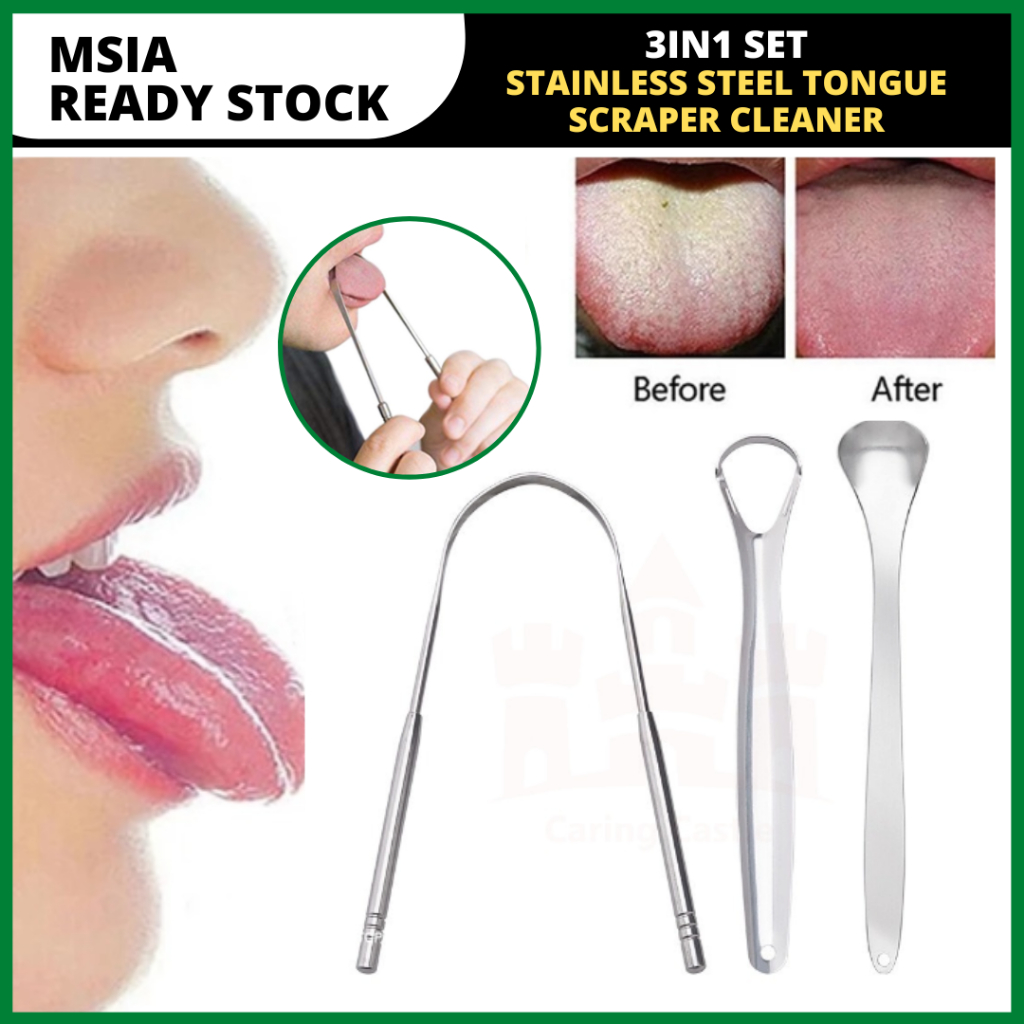 Tongue Scraper U Shape Cleaner Dental Floss Oral Bad Mouth Breath ...