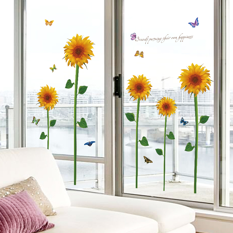Removable living room wall decor 3D flower home sticker | flower ...
