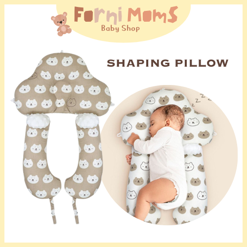 Anti Flat Head Baby Shaping Pillow with Bolster Comfort Sleeping