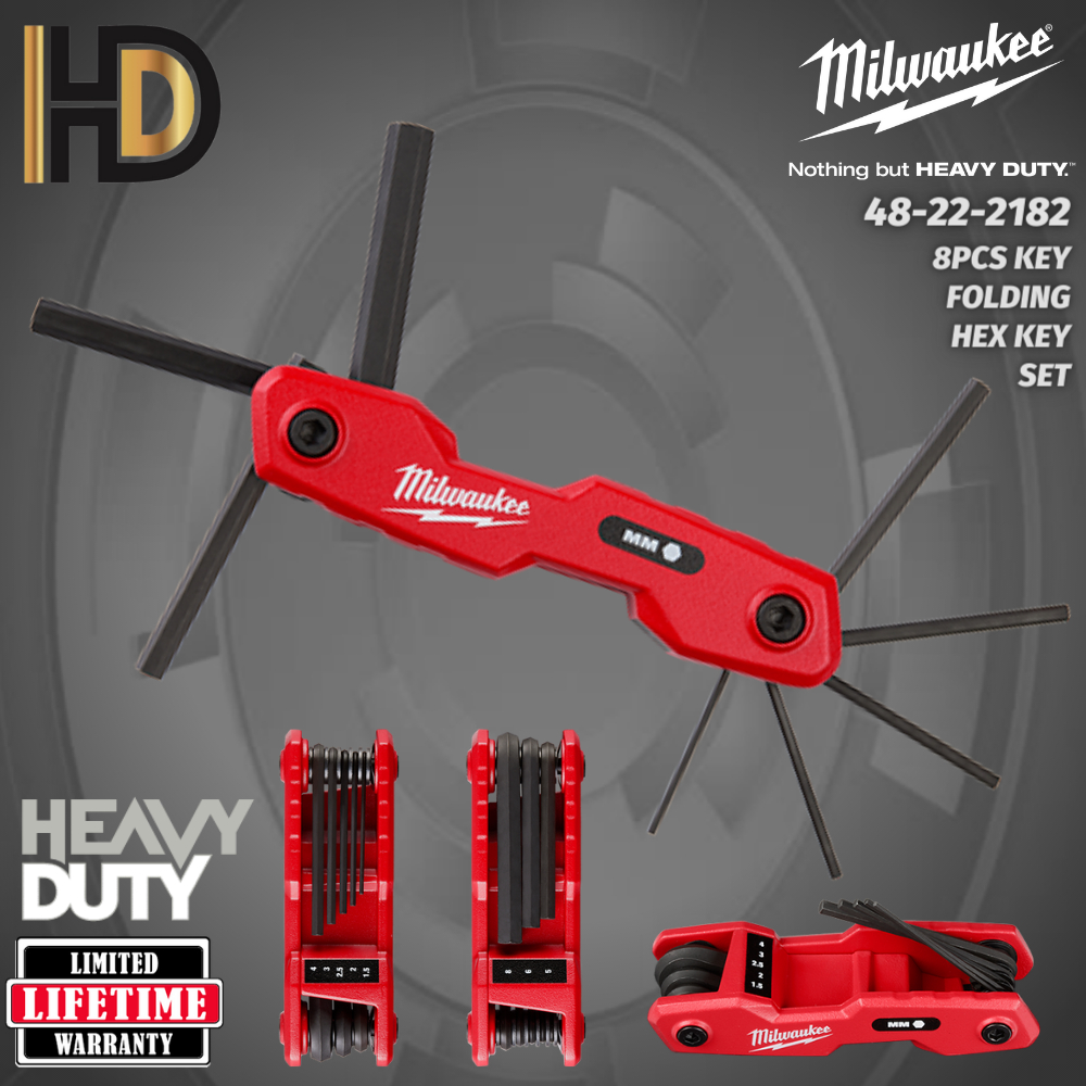 Milwaukee Folding Hex Ket Set / Milwaukee Allen Key / 8 Pcs Hex Key Allen Key Set / 48222182
