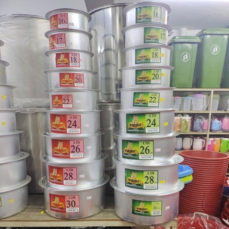 Periuk cap Kucing merah( biasa) hijau (tebal) thick Degchi pot / Extra ...