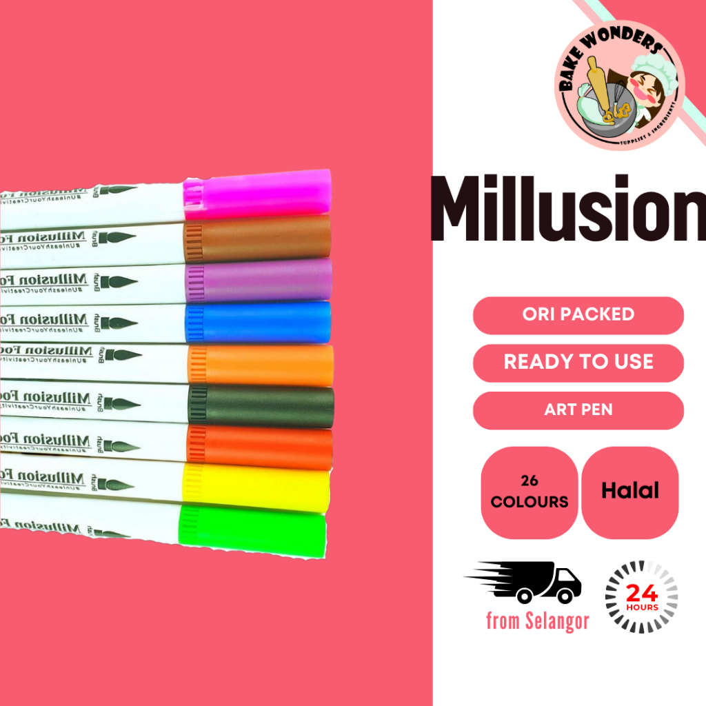 Millusion Food Art Pen/Edible Pen Cake Writing/ Food Pen/ Edible Ink