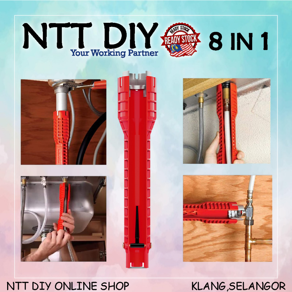 NTT DIY 8 in1 Faucet and Sink Installer Faucet & Sink Install Tool