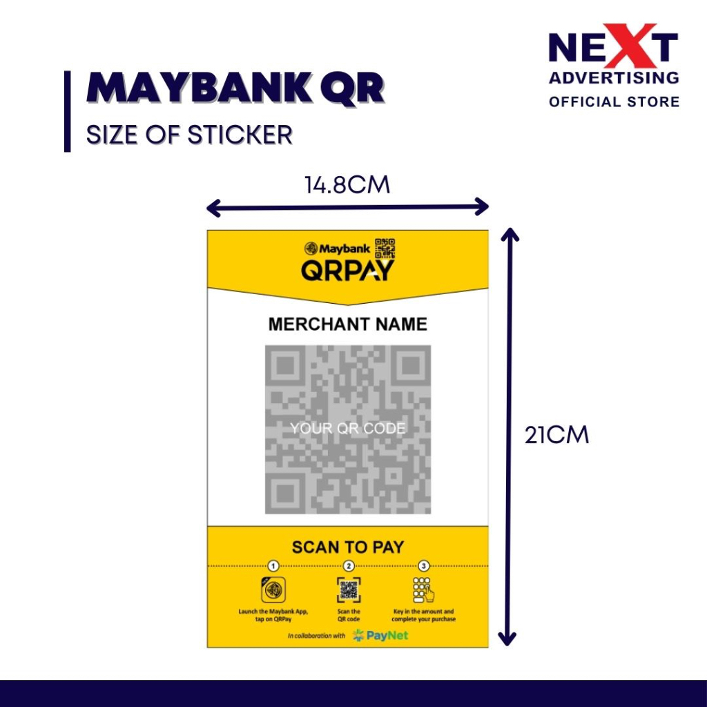 Premium A5 Size QR Code Payment Sticker | Sticker only | Shopee Malaysia