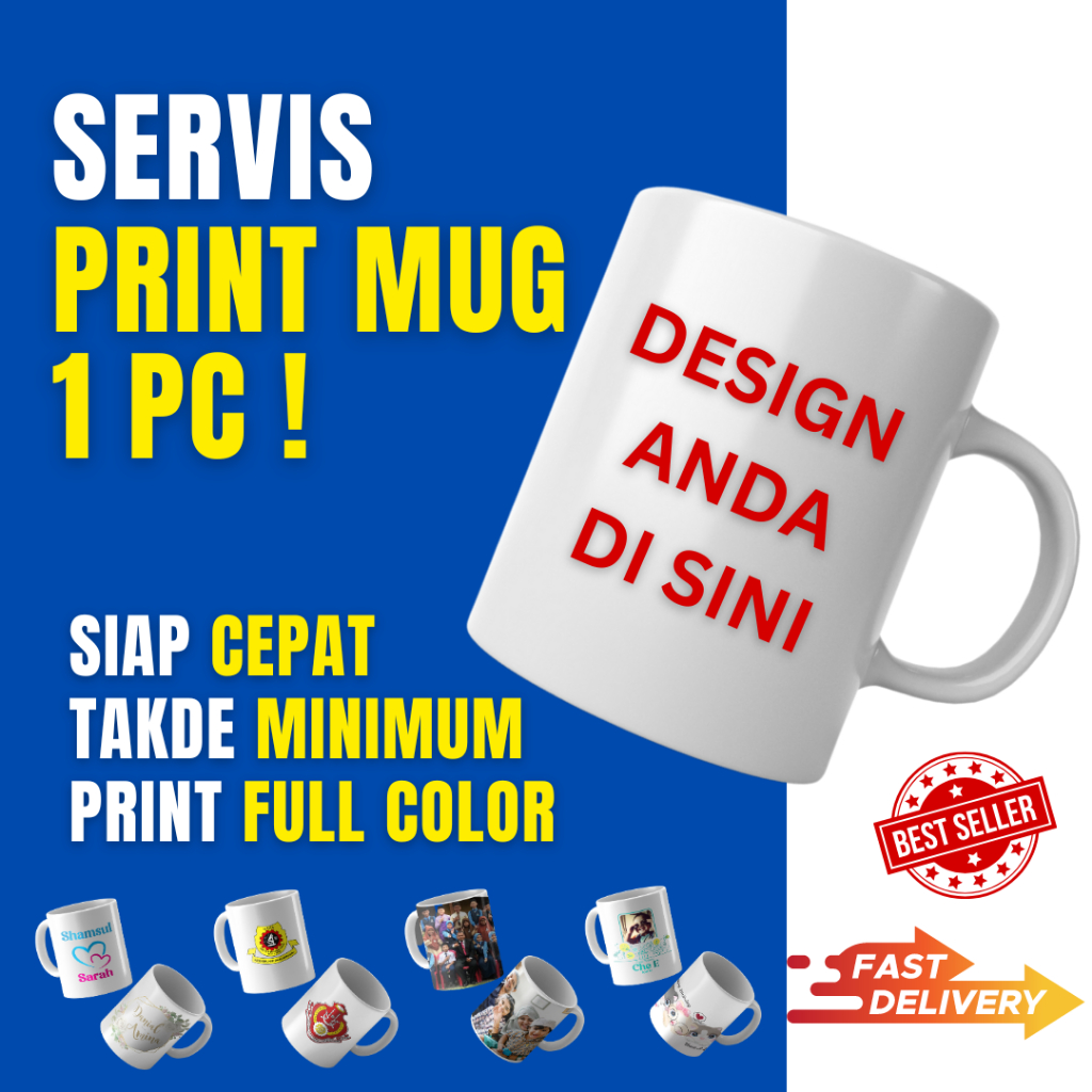 Print Mug Gelas Custom Cetak Mug Murah Shopee Malaysia 3945