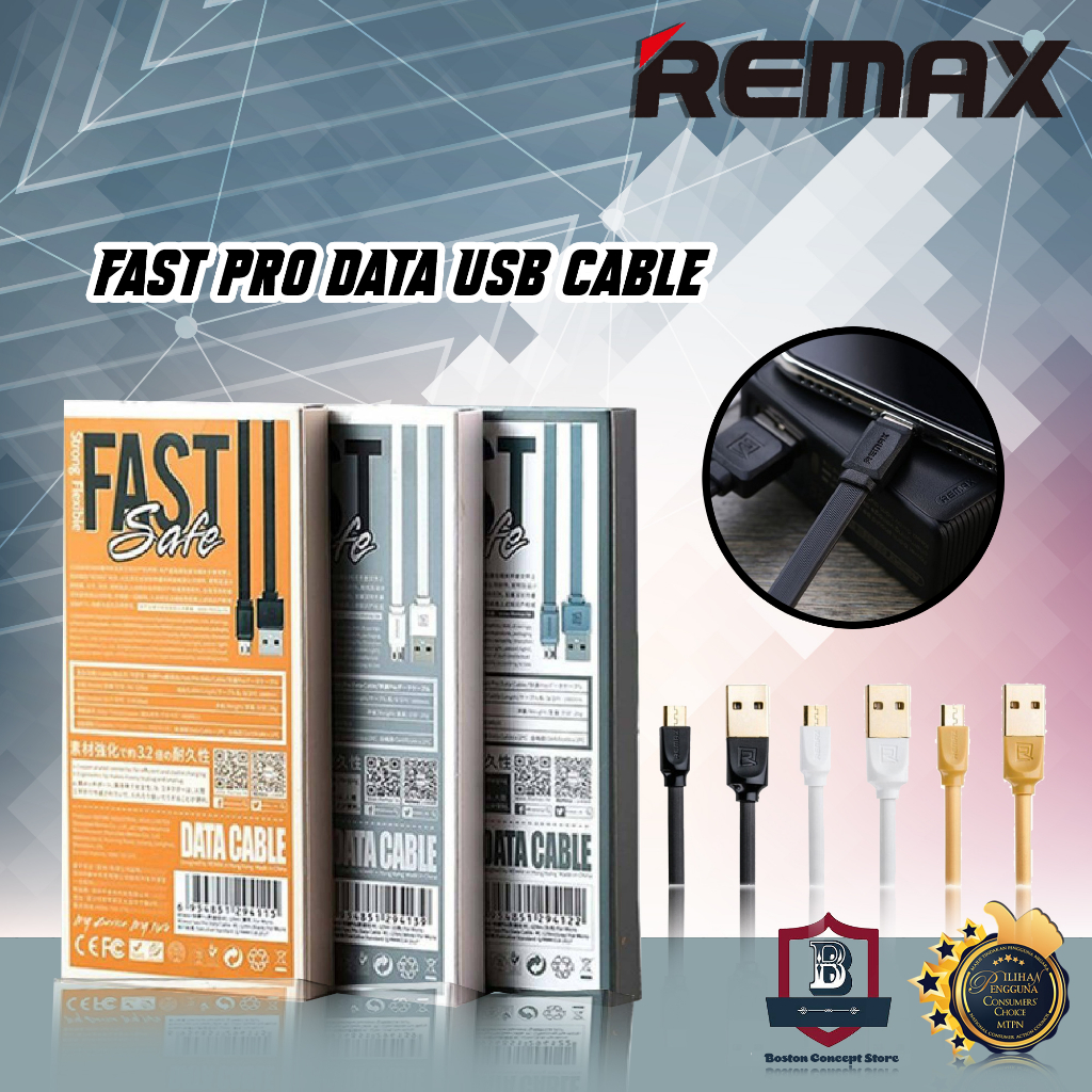 BOSTON 100% ORIGINAL Remax RC-129 Fast Pro Data USB Cable for Micro IP ...