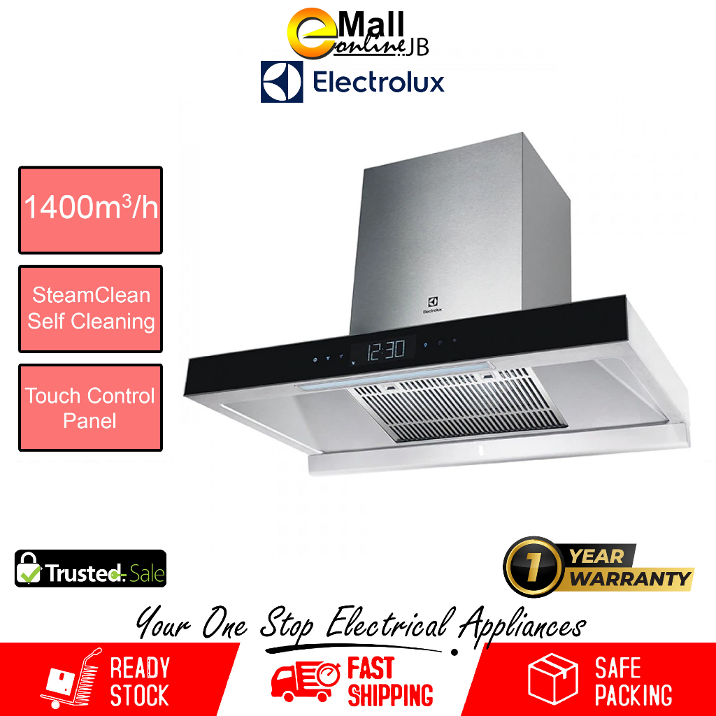 Electrolux 90cm Chimney Hood EFC928SC with Self Cleaning Function Kitchen Hoods Cooker Hood