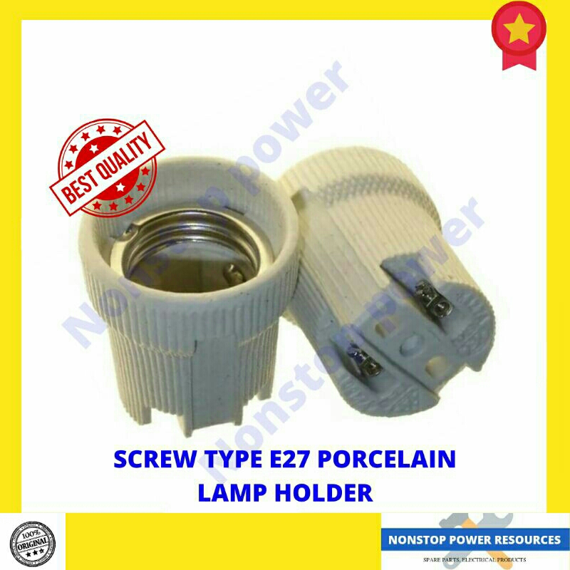 HEAVY DUTY E27 Ceramic Porcelain Holder Screw Type E27 Porcelain Lamp