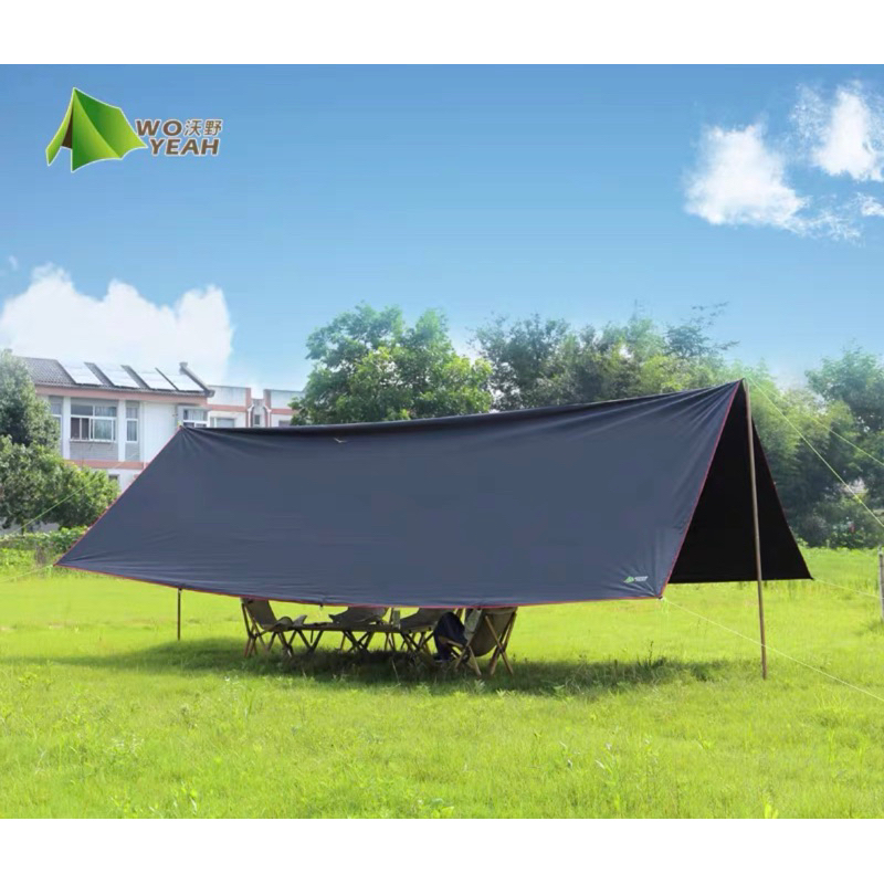 Lightweight Flysheet 4. 4x6 PU5000 WITHOUT POLE flysheet black Camping