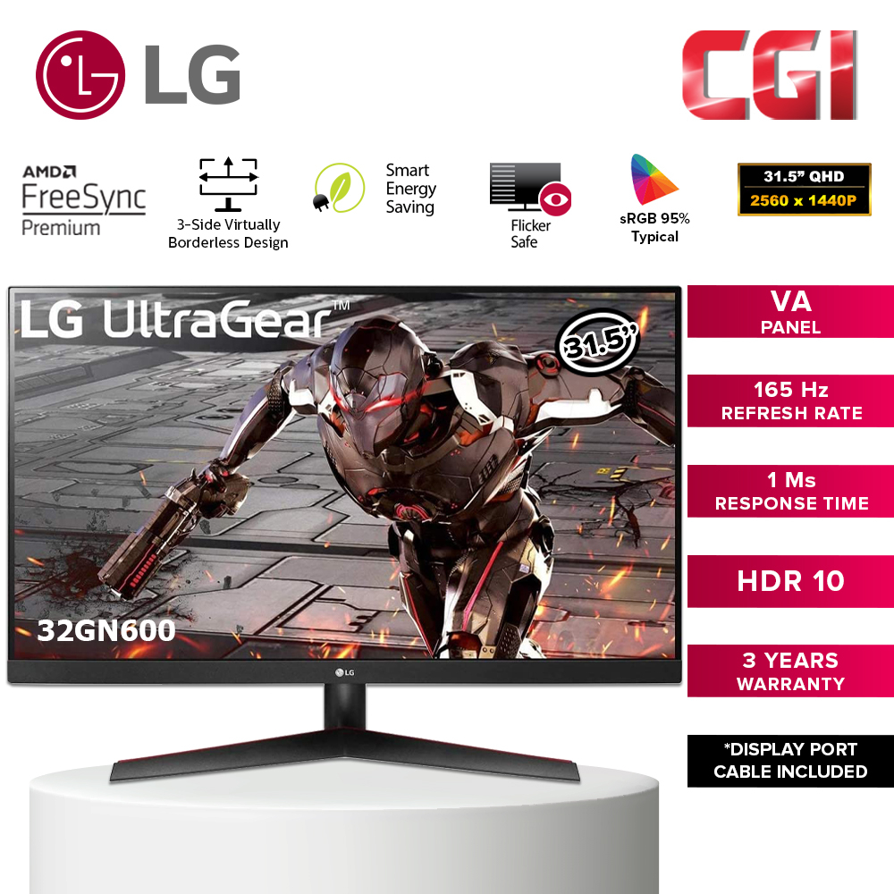 LG UltraGear 32 IPS LED 4K UHD 1-ms G-SYNC Compatible and AMD