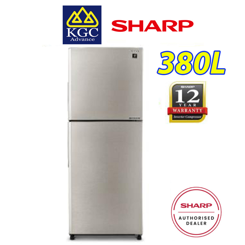 Sharp 380L Folio Refrigerator SJ3822MSS J-Tech Inverter Fridge | Shopee ...