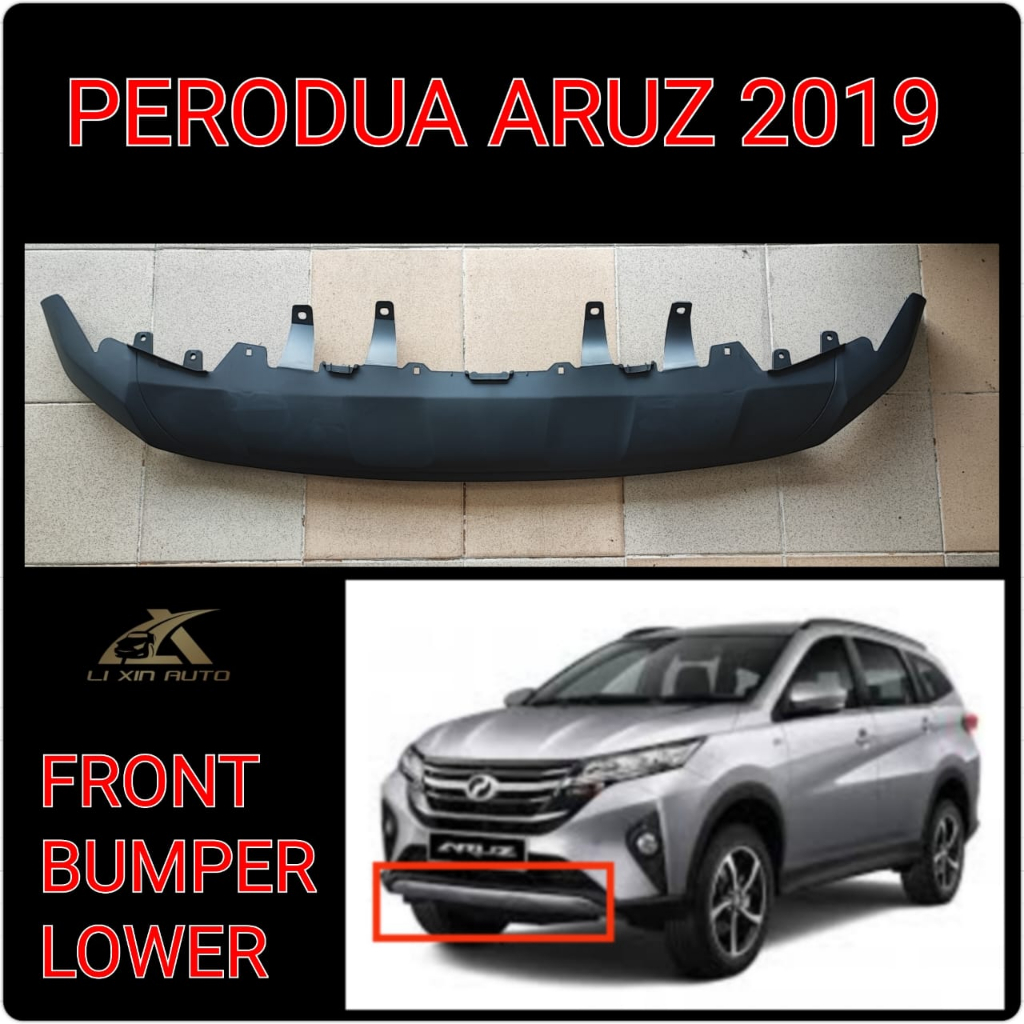 PERODUA ARUZ 2019 UP FRONT BUMPER LOWER SKIRT BUMPER BAWAH LIP KERETA