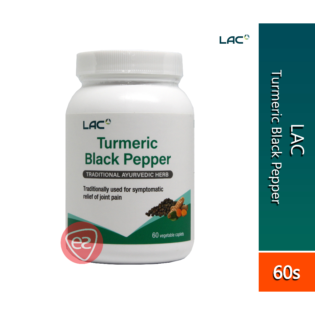LAC TURMERIC BLACK PEPPER VEGETABLE CAPLET 60S (WAS KNOWN AS GNC HERBAL