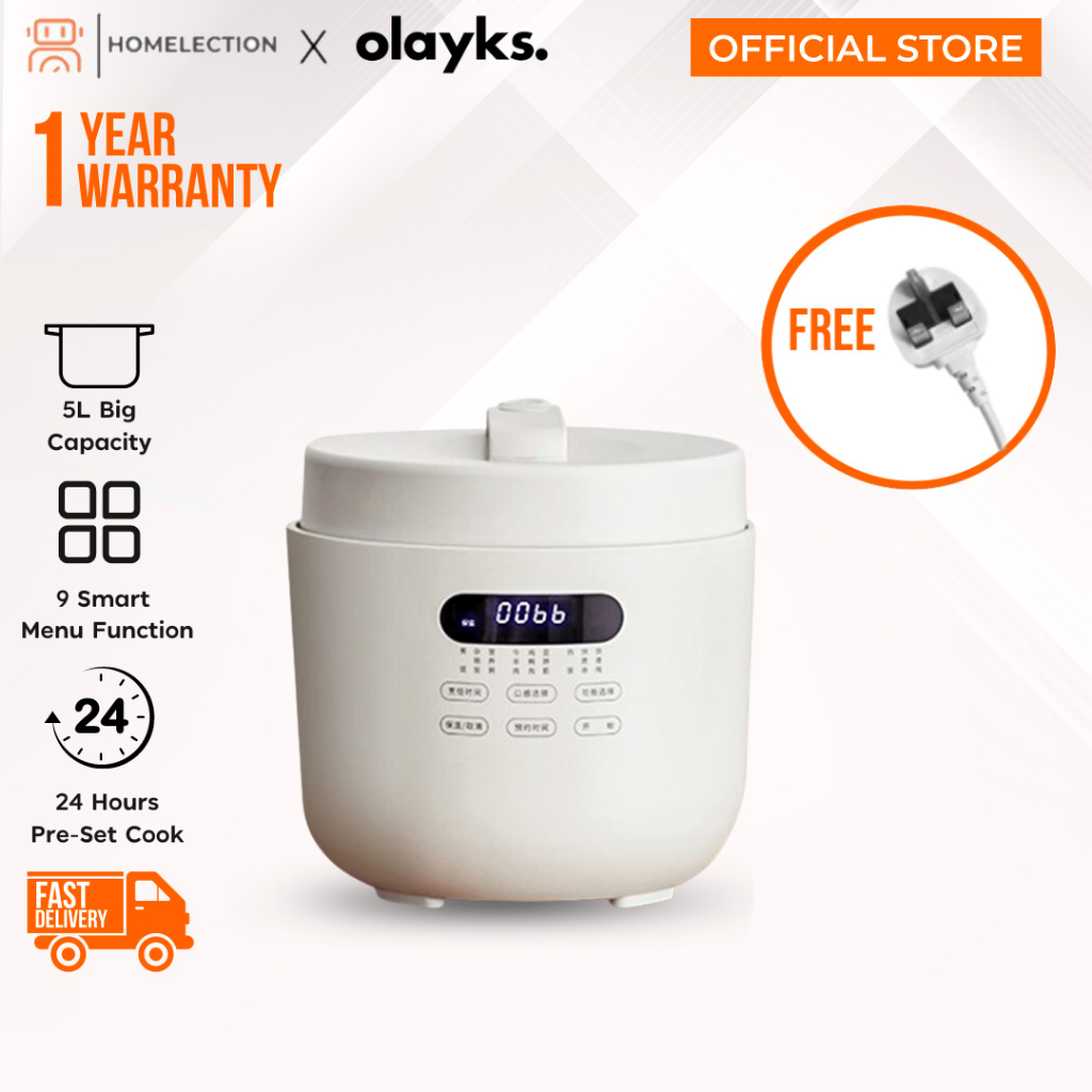Olayks 5L Multifunction Electric Pressure Cooker Rice Cooker Periuk ...