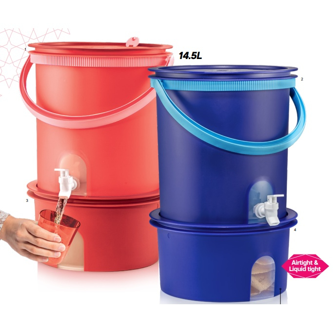 Tupperware Water Dispenser LARGE 14.5L / bottom Canister 7L (beverage