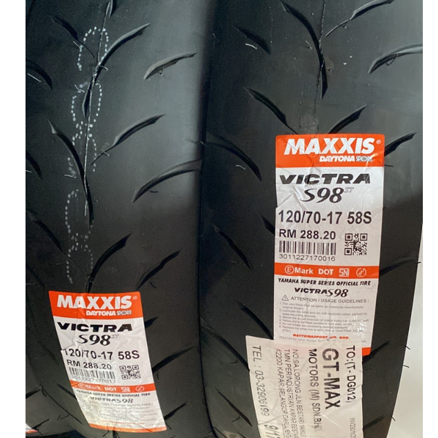 MAXXIS Tayar Maxxis Victra ST S98 F1 -Tubeless Tyre-Size 17 & 14 & 13 ...