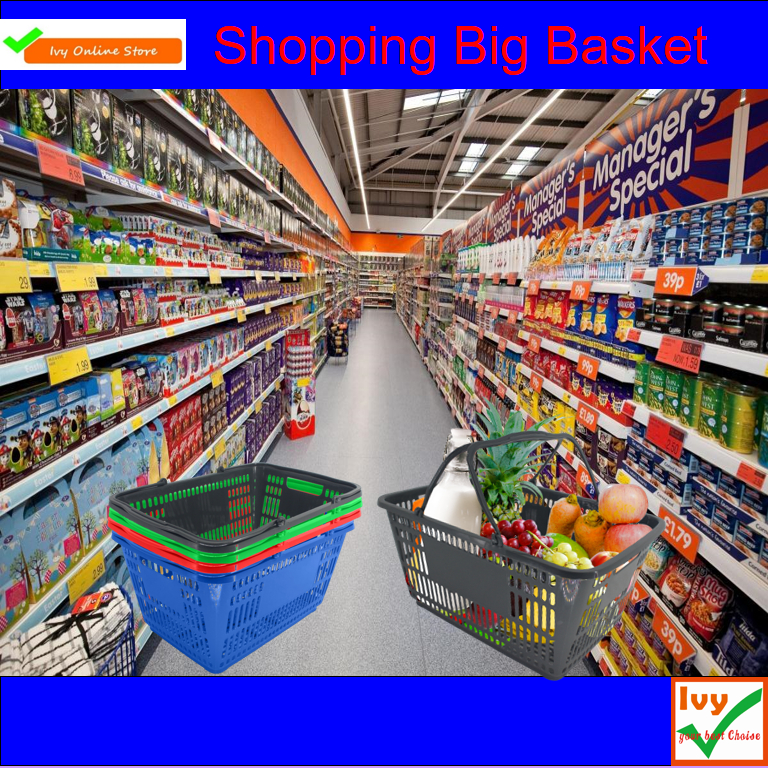 Supermarket Shopping Basket Thickened Plastic Hand Basket Shopping Basket Convenience Store