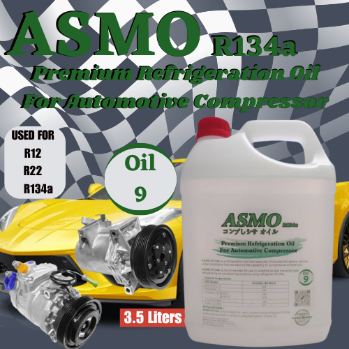 (𝗡𝗘𝗪 𝗣𝗔𝗖𝗞𝗜𝗡𝗚)𝗔𝗦𝗠𝗢 𝗖𝗔𝗥𝗖𝗢𝗠𝗣𝗥𝗘𝗦𝗦𝗢𝗥 𝗢𝗜𝗟 𝗔𝗦𝗠𝗢 8 & 9(𝗥134𝗔/𝗥12/𝗥22) 3.5𝗟