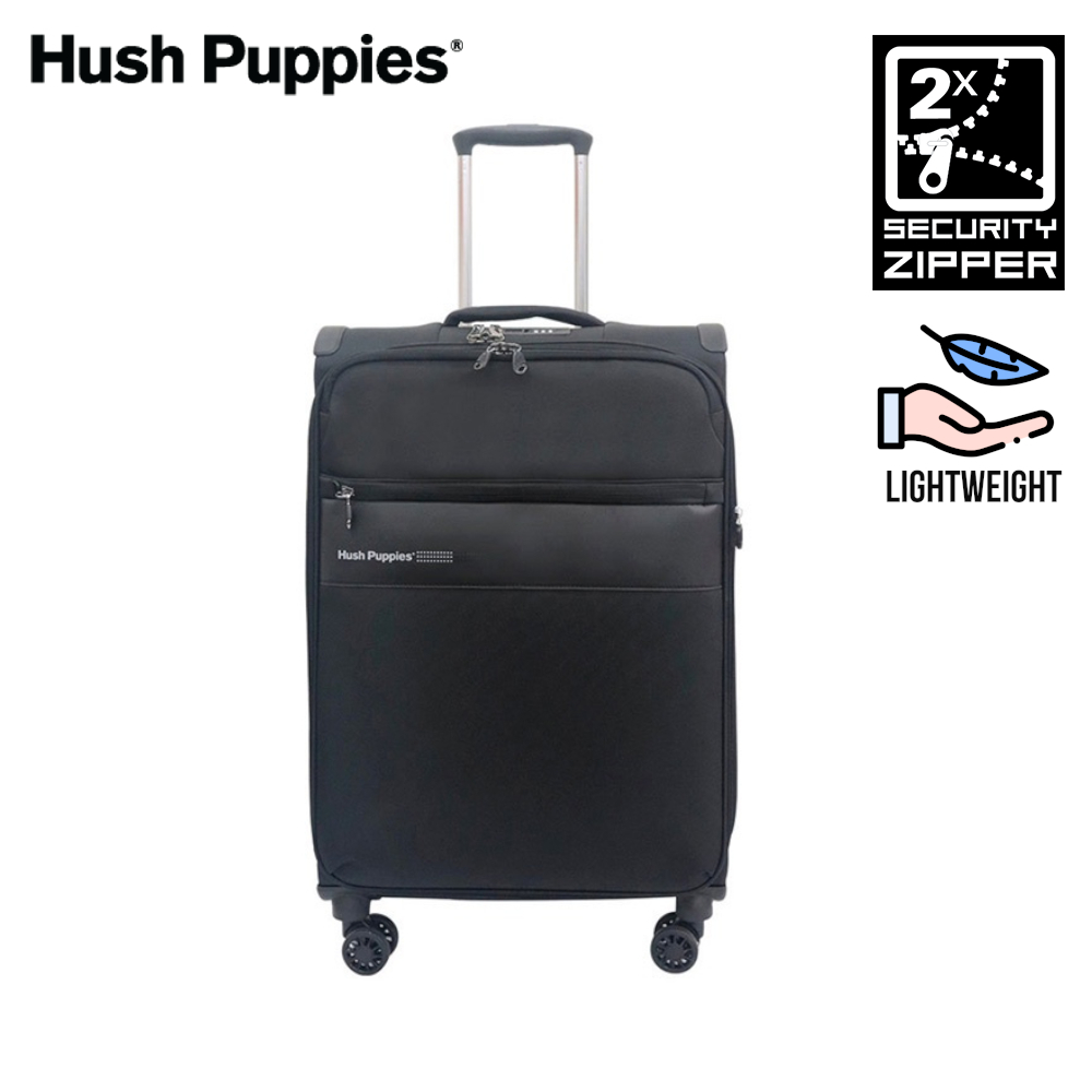 Hush Puppies Soft Case DoubleZipper Lightweight AntiTheft Hardcase