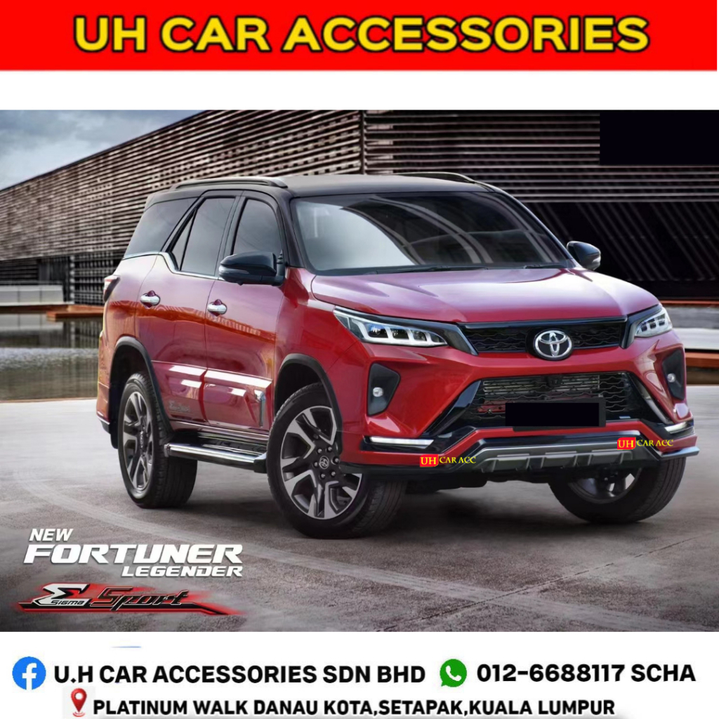 TOYOTA FORTUNER 2022-2023 LEGENDER SPORT RBS FRONT N REAR SKIRT BODYKIT ...