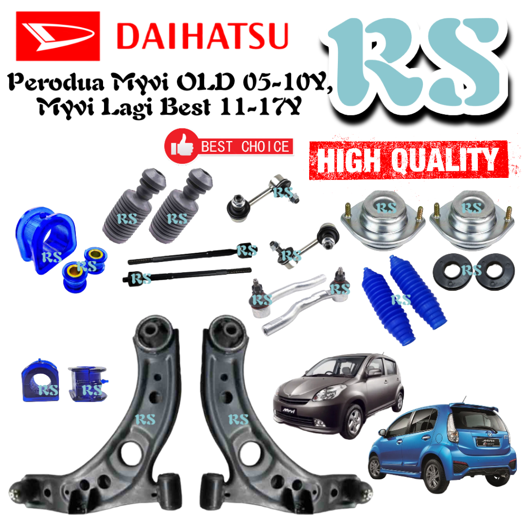 19 Item Combo Set FRONT Suspension Part Perodua Myvi OLD, Myvi Lagi Best Lower Arm Absorber