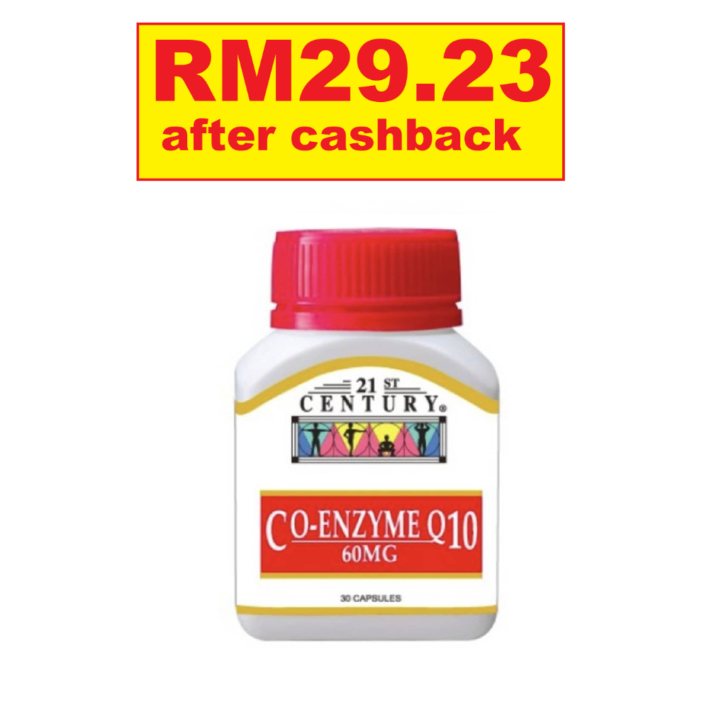 [RM29.23 after cashback] 21ST CENTURY COENZYME Q10 60MG 30'S (EXP 12/