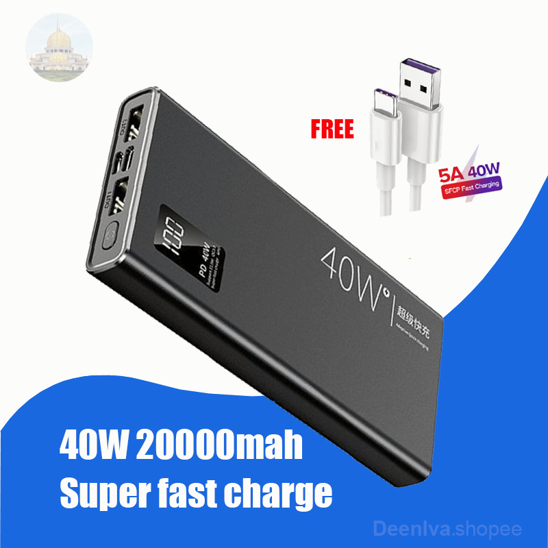Power bank portable-PD66W Fast Charge 20000 MA Large Capacity Mobile Power Supply