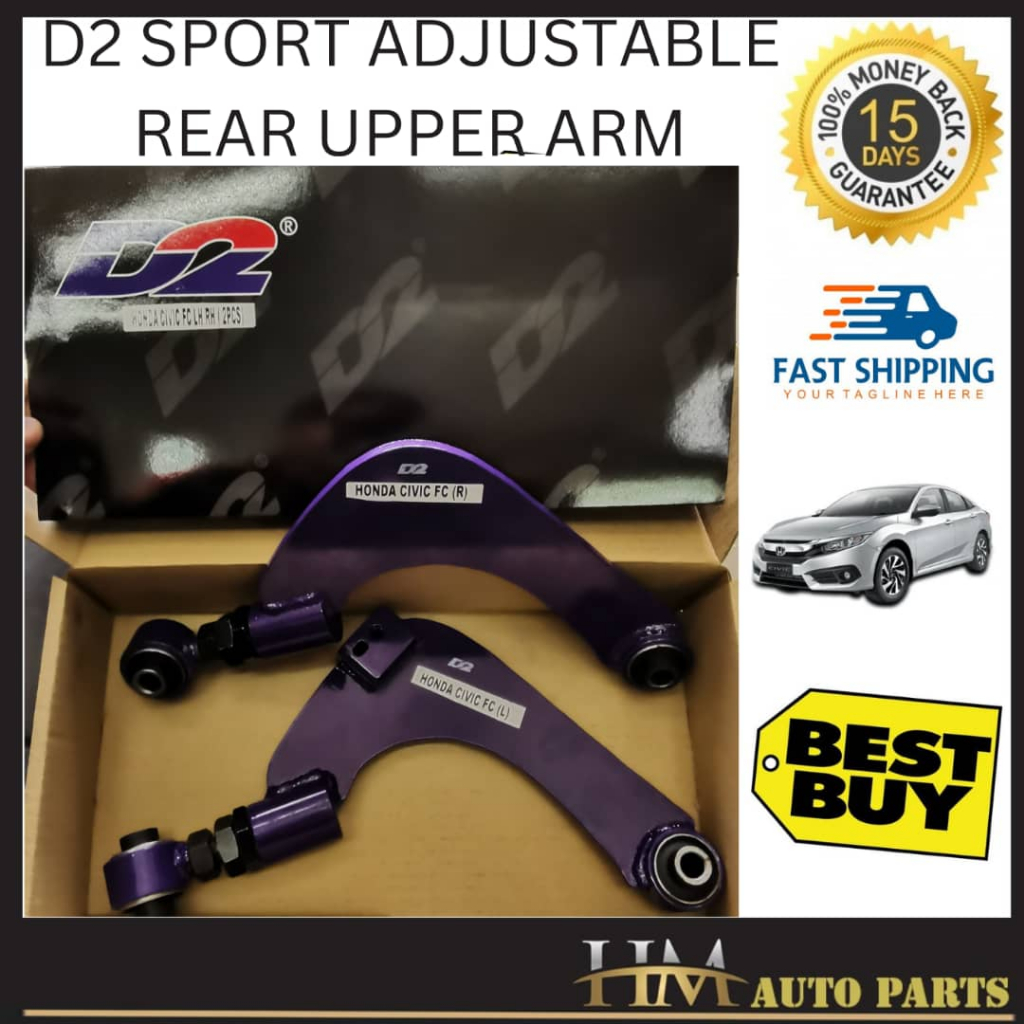 D2 Racing Heavy Duty 1Pair Honda Civic FC 1.5 Turbo,Civic FC 1.8cc Rear ...