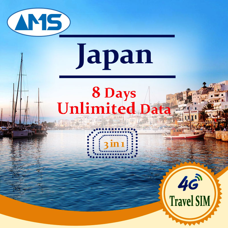 Japan sim card 8 Days Unlimited Data Japan Prepaid SIM for travel