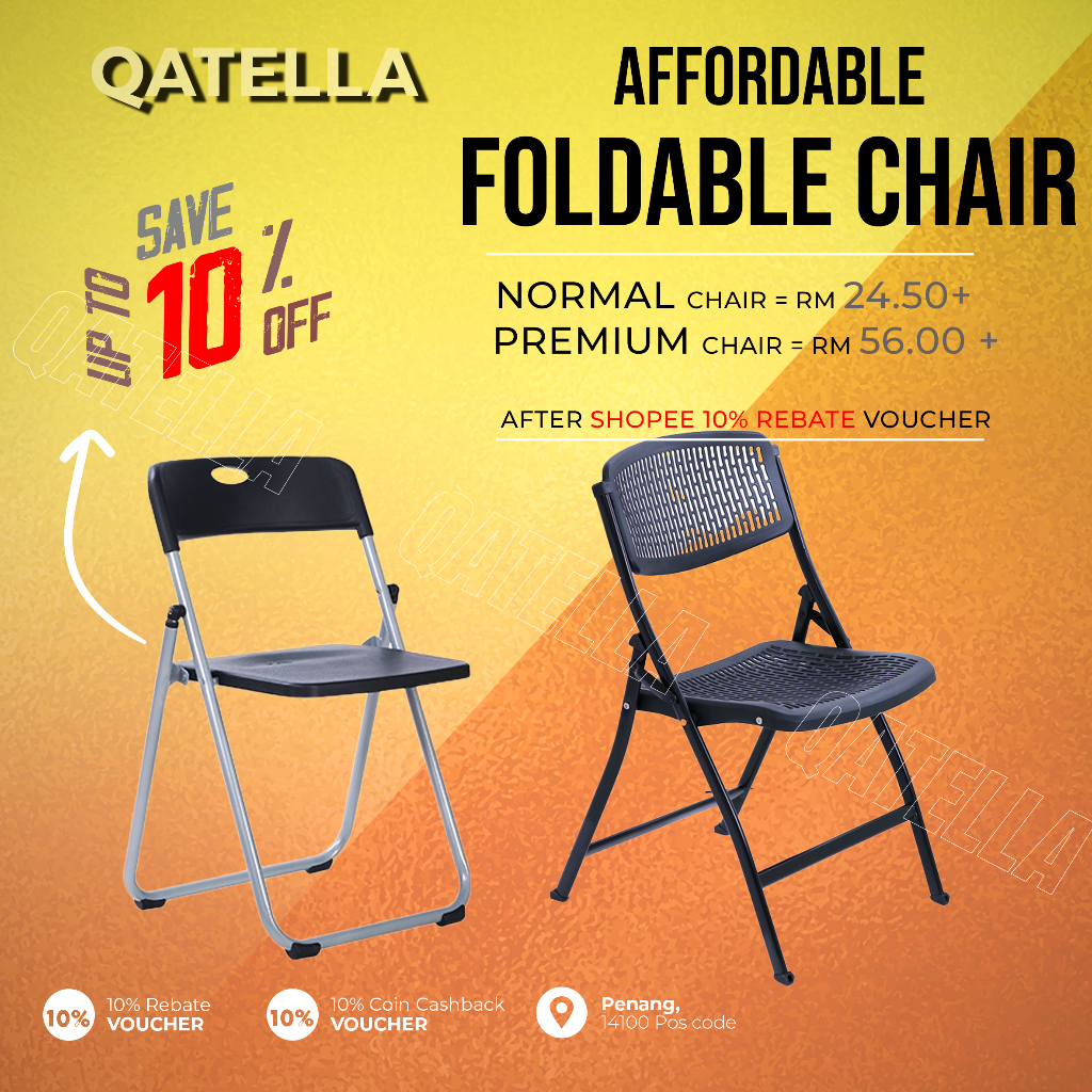 Qatella Affordable Folding Chair Dining Chair Designer Chair Office