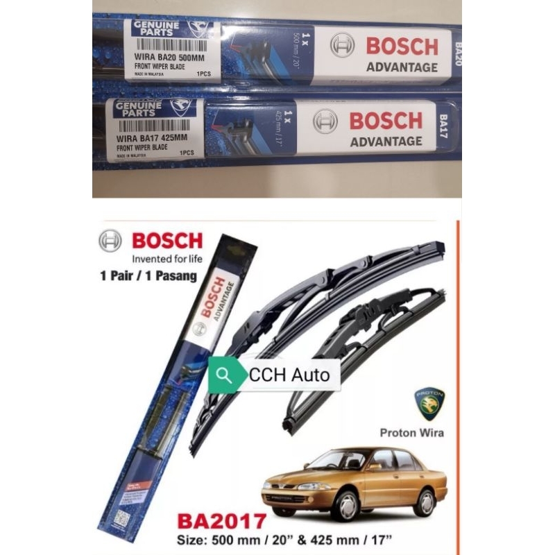 Original Proton Wira Car Front Windscreen Wiper Size 20 17 Bosch Advantage Shopee Malaysia 5979