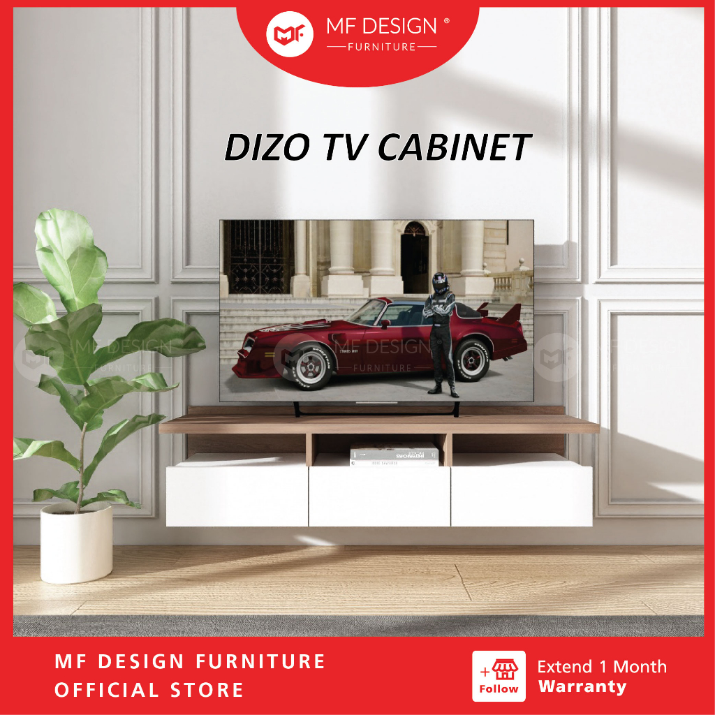 MF Design Dizo TV 6FT 3 rak tv dinding modern wall tv living room